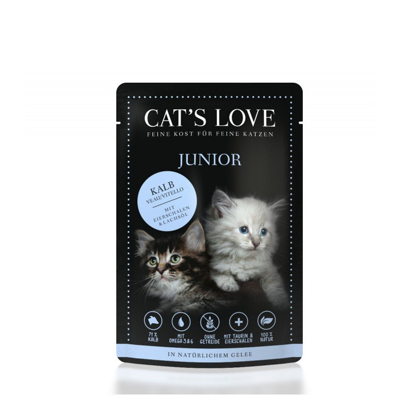 CATs LOVE saszetka CIELĘCINA dla kociąt