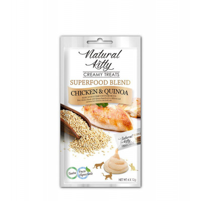 Natural Kitty kremowy przysmak KURCZAK z wątróbką i siemieniem lnianym