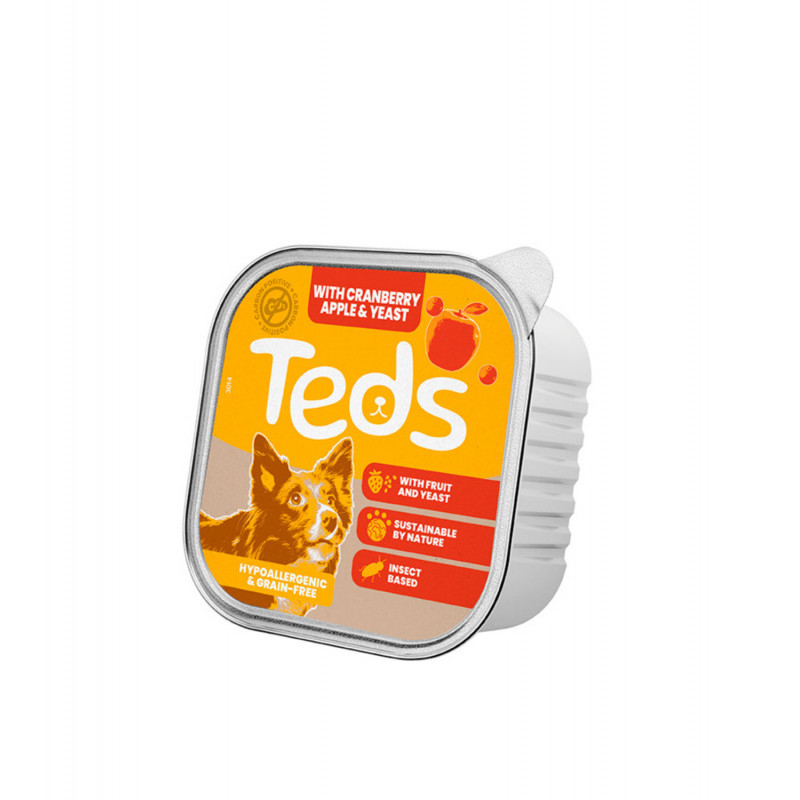 Teds karma mokra z insektów z jabłkiem