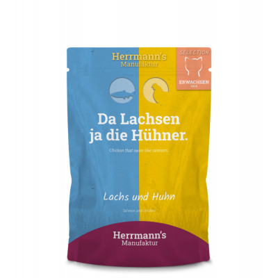 Herrmanns selection cat saszetka - łosoś i BIO kurczak