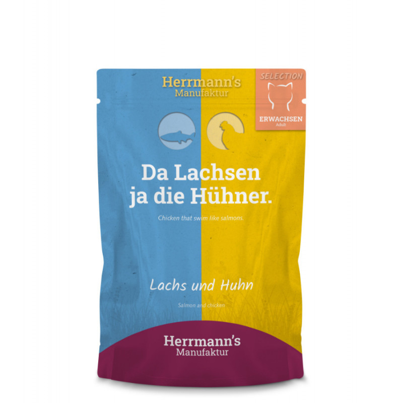 Herrmanns selection cat saszetka - łosoś i BIO kurczak