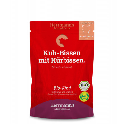 Herrmanns selection cat saszetka - BIO wołowina z dynią