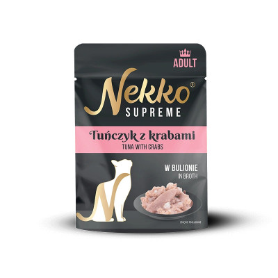 Nekko saszetka TUŃCZYK z krabami w bulionie