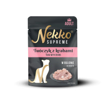 Nekko saszetka TUŃCZYK z krabami w bulionie