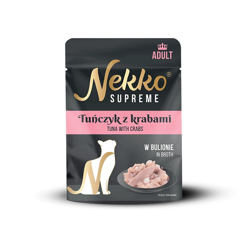 Nekko saszetka TUŃCZYK z krabami w bulionie