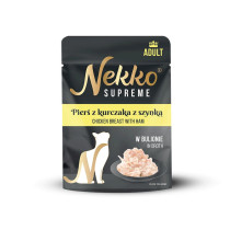 Nekko saszetka pierś KURCZAKA z szynką w bulionie