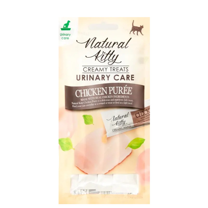Natural Kitty FUNKCYJNY kremowy przysmak puree z KURCZAKA - układ moczowy