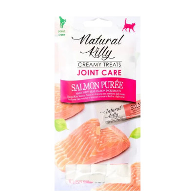 Natural Kitty FUNKCYJNY kremowy przysmak puree z ŁOSOSIA - stawy