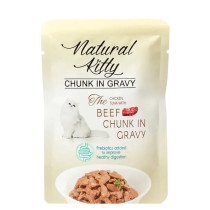 Natural Kitty saszetka KURCZAK, tuńczyk z kawałkami wołowiny