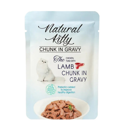Natural Kitty saszetka KURCZAK, tuńczyk z kawałkami jagnięciny