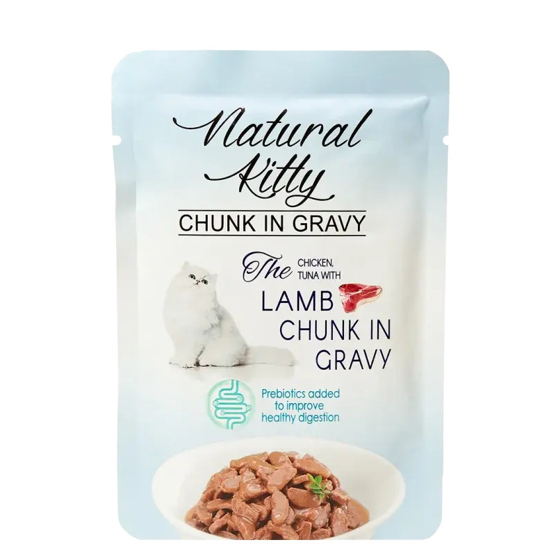 Natural Kitty saszetka KURCZAK, tuńczyk z kawałkami jagnięciny